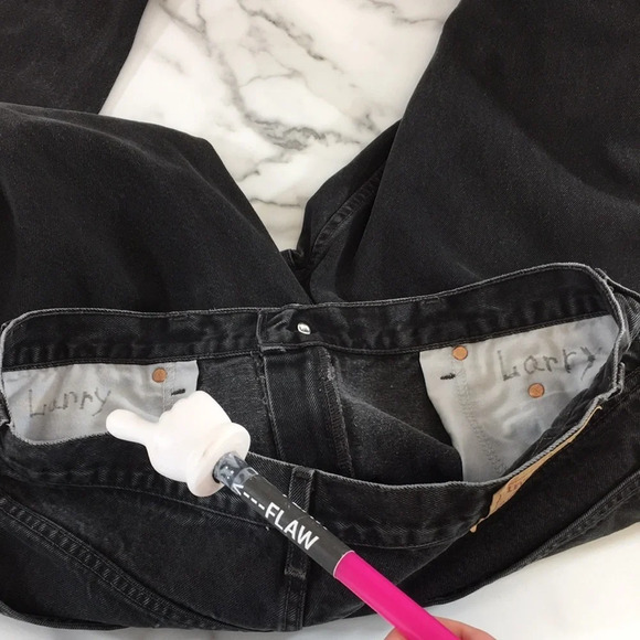 Levis 550 Jeans‎ Mens 40x30 Black Denim Relaxed Fit 100% Cotton Vintage 1999 - Picture 11 of 13